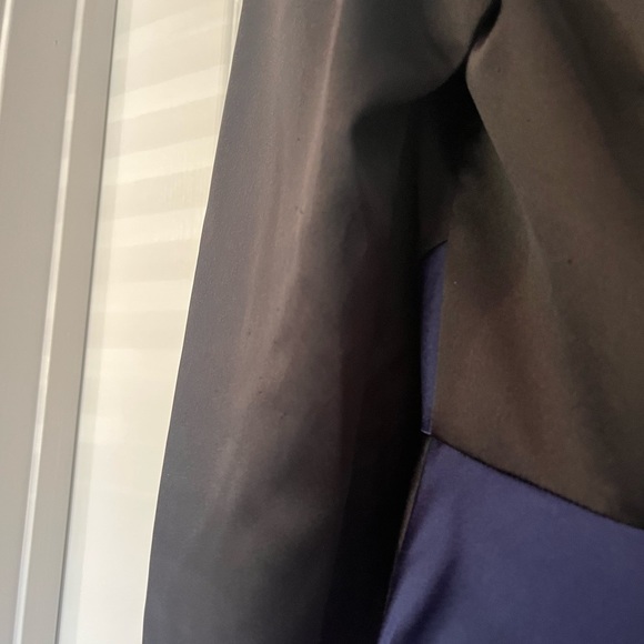 MILLY Stella black and blue bow tie waist dress - Picture 7 of 11